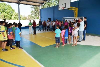 Dr. Lídio inaugura reforma da quadra coberta poliesportiva da Assistência Social em Iguatemi