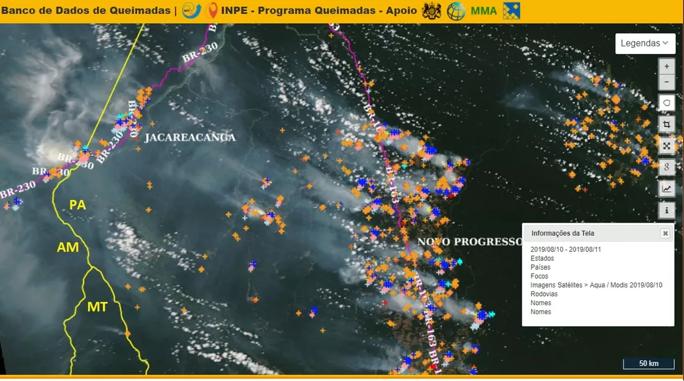8 dos 10 municípios que mais emitem gases do aquecimento global no Brasil estão na Amazônia