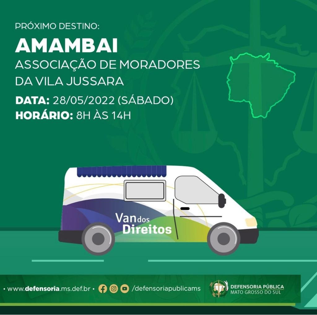 Amambai recebe Van dos Direitos da Defensoria Pública neste sábado