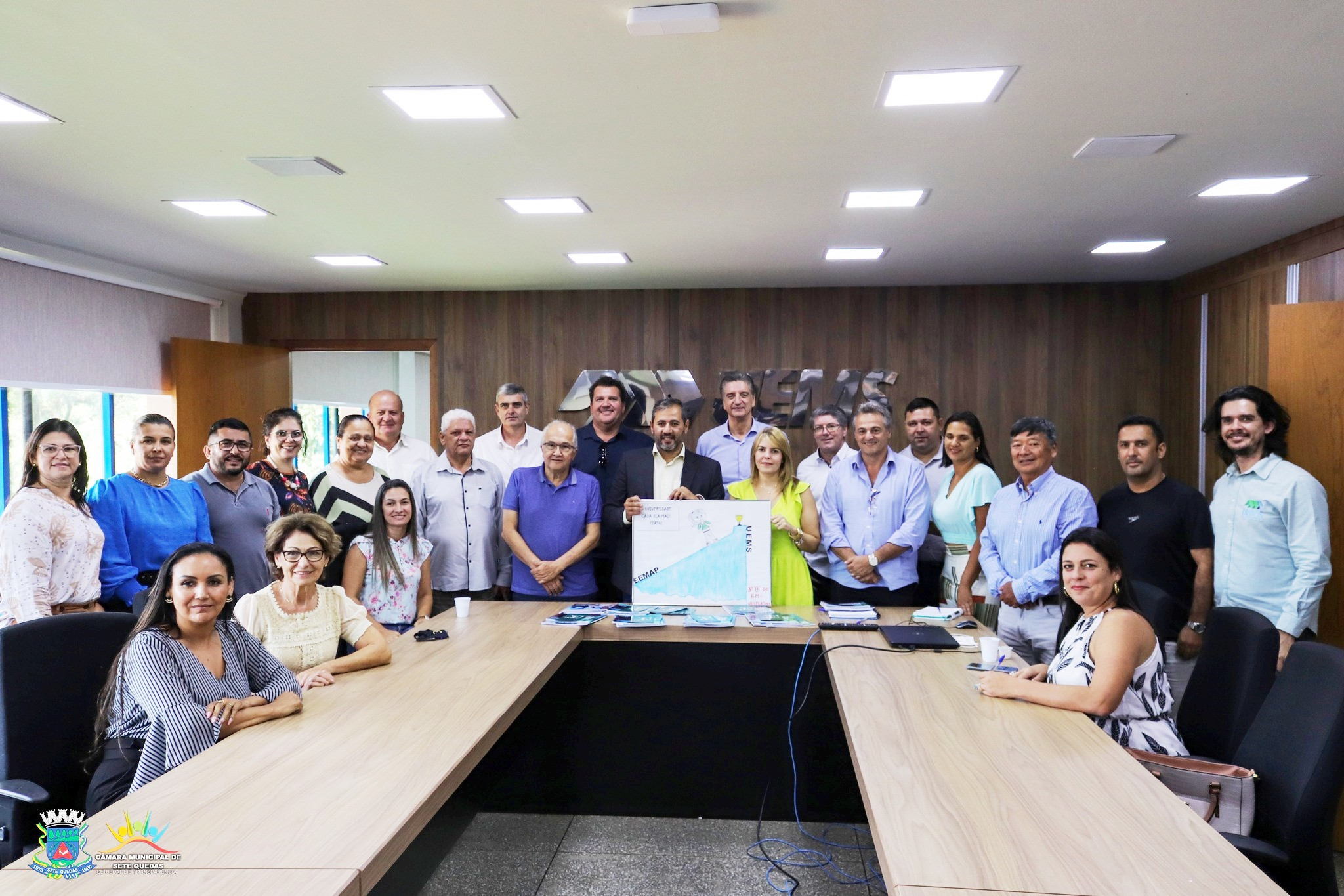 Vice-prefeito e vereador de Sete Quedas participam de reunião junto a UEMS