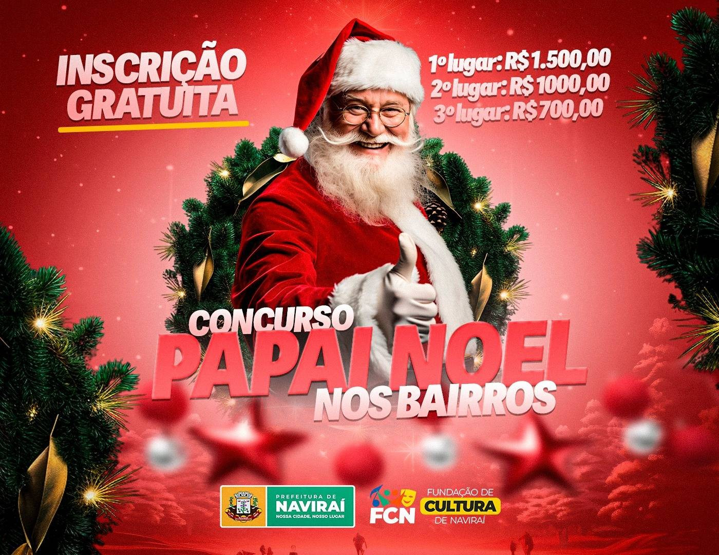 Fundação de Cultura da Prefeitura de Naviraí abre inscrições para o 1⁰ Concurso de Papai Noel nos Bairros