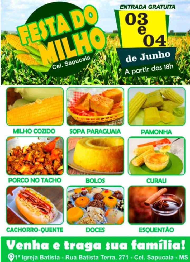 Festa do Milho será realizada em Coronel Sapucaia nos dias 3 e 4 de junho