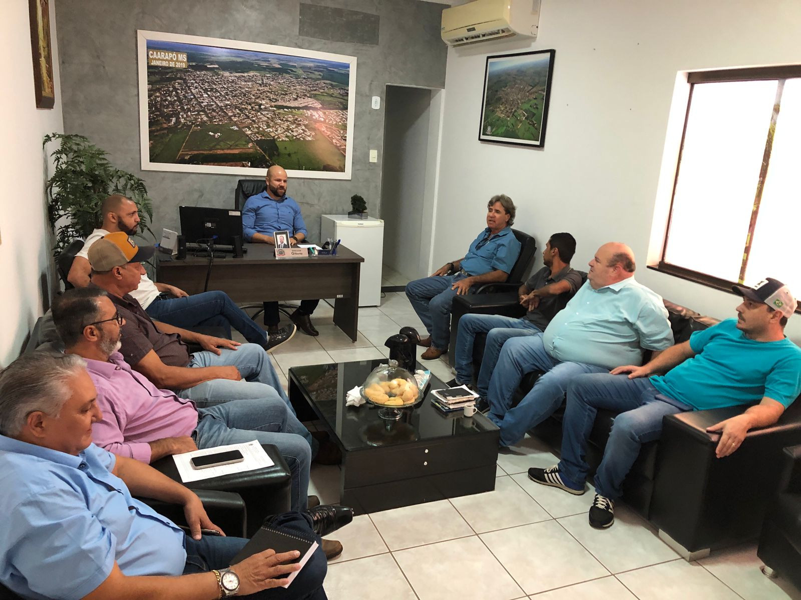 Vereadores de Caarapó recepcionam Cacá, presidente do Sindicato Rural