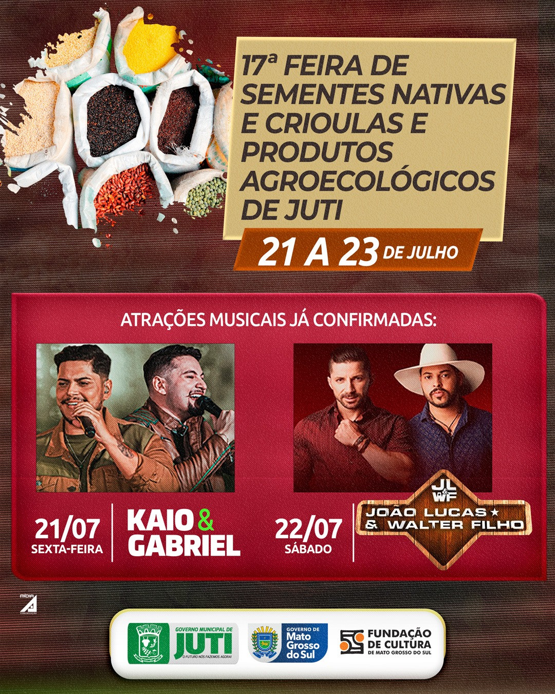 Começa hoje a 17ª Feira de Semente Nativas e Crioulas de Juti