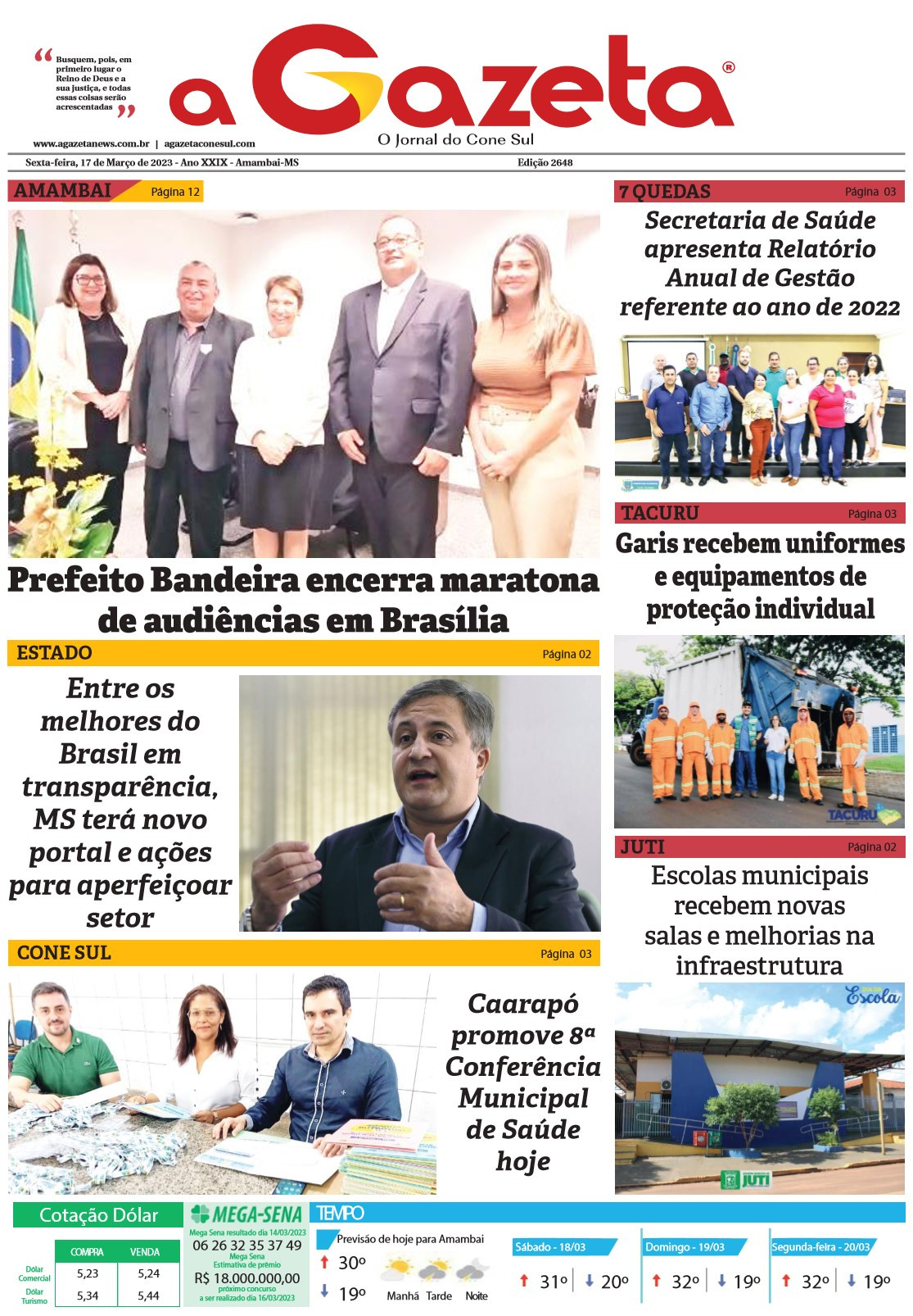 Confira a edição digital do jornal impresso A Gazeta desta sexta-feira, dia 17