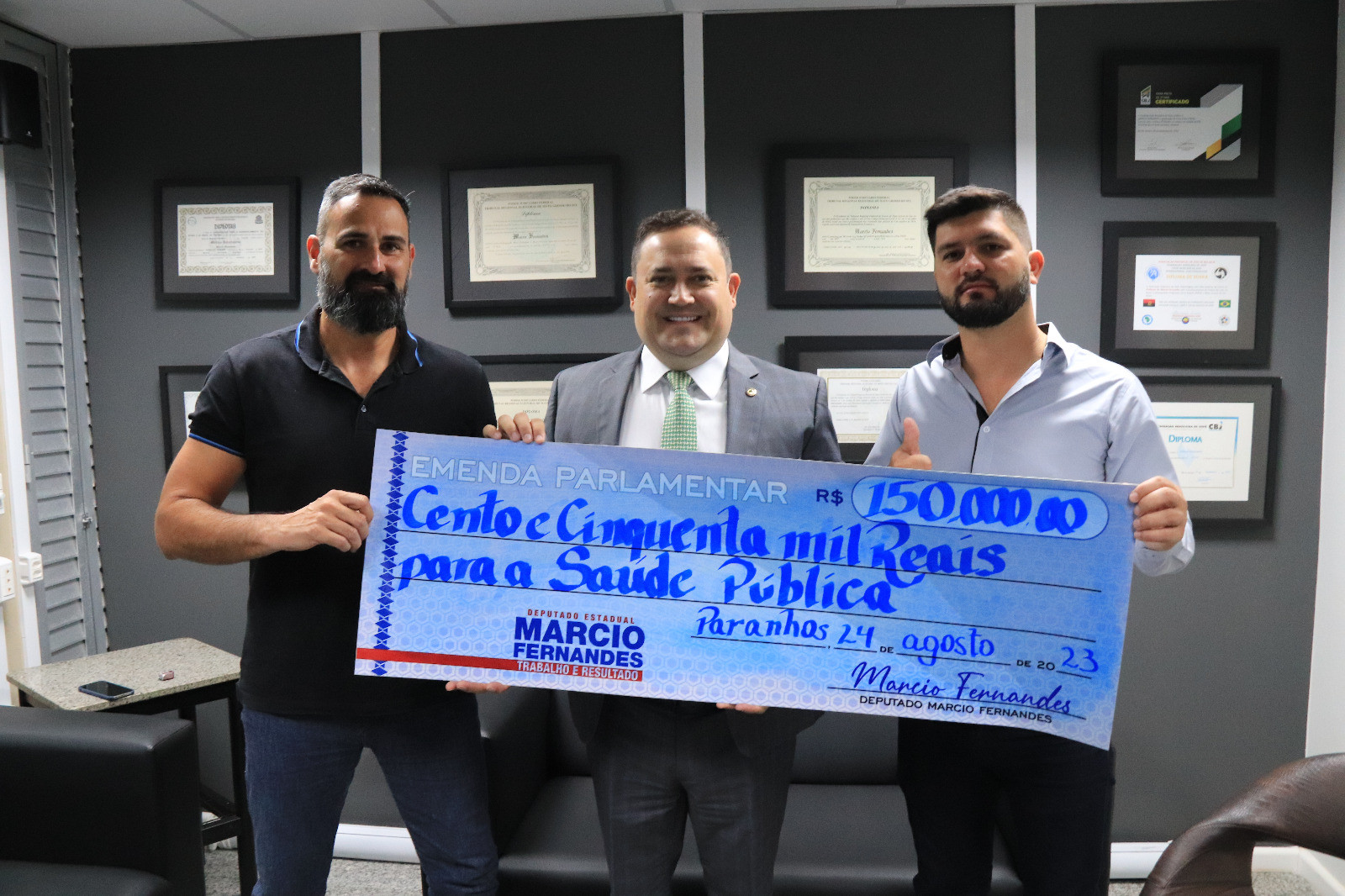 A pedido de vereadores, Marcio Fernandes destina R$150 mil para saúde de Paranhos