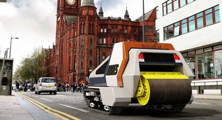 Primeiro robô que conserta buracos é desenvolvido para acabar com estradas rachadas