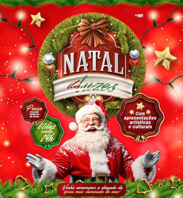 Prefeitura de Amambai inaugura Natal de Luzes nesta sexta-feira com apresentações culturais