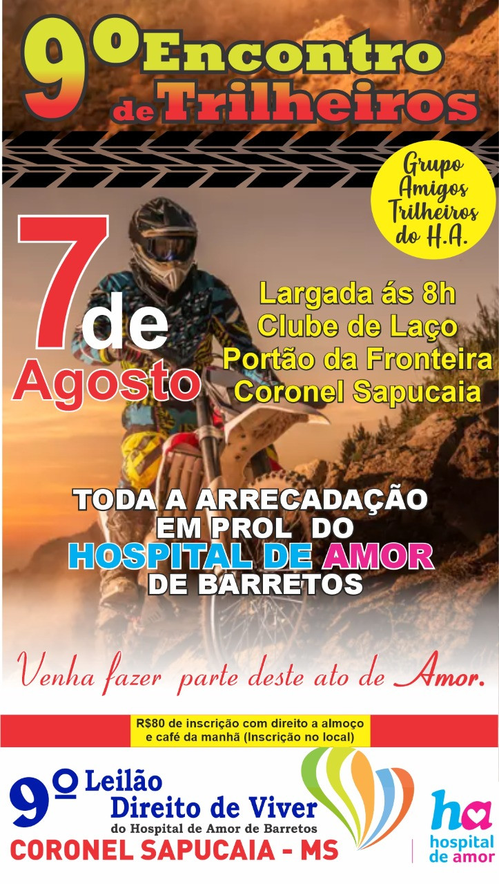 9º Encontro de Trilheiros acontece no próximo domingo em Coronel Sapucaia