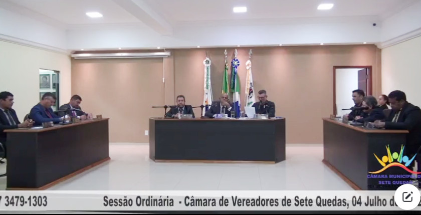 Acompanhe aqui a sessão da Câmara Municipal de Sete Quedas