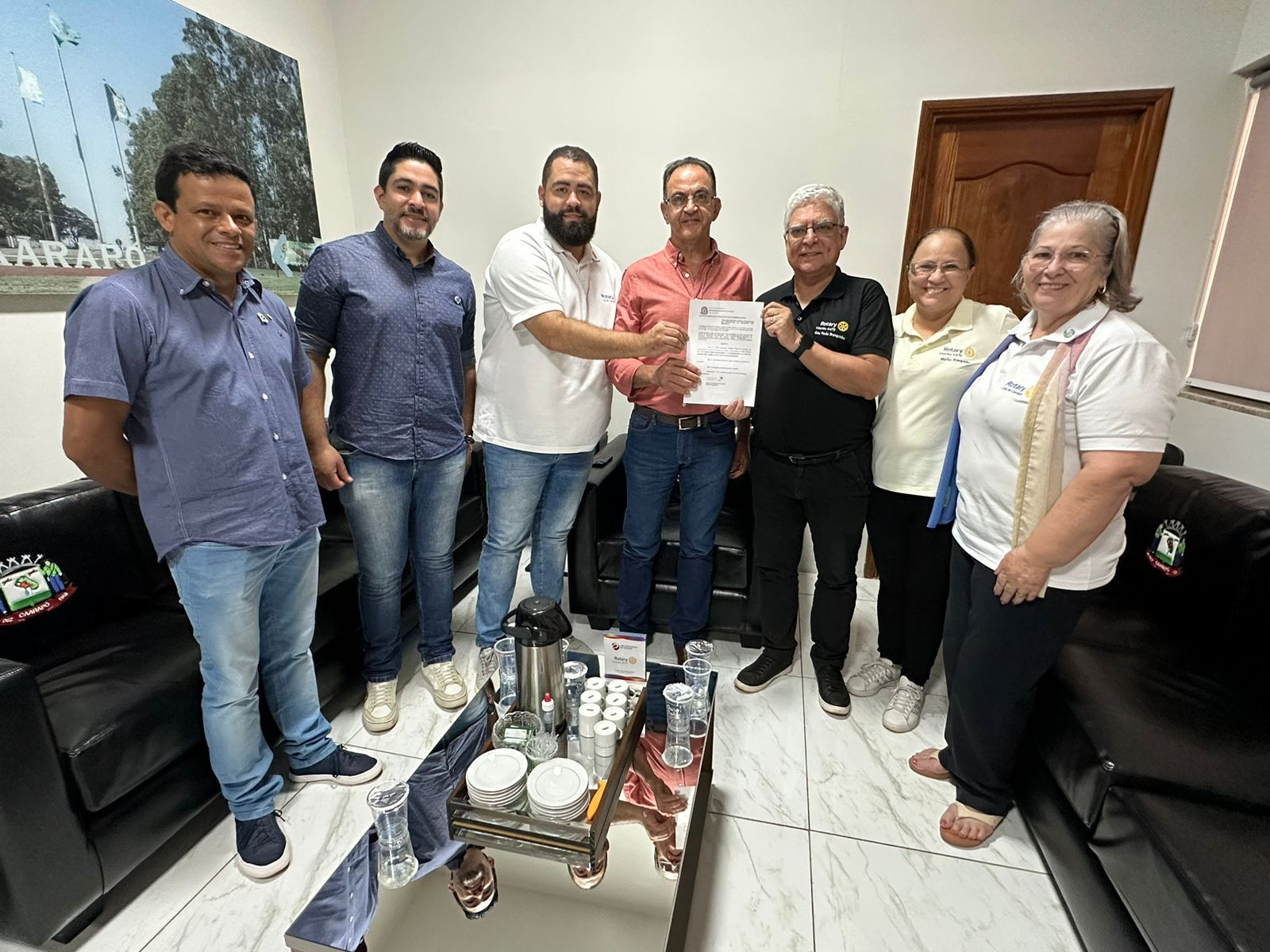 Governador do Rotary visita Caarapó e é recepcionado pelo vice-prefeito Gordo da Tigre