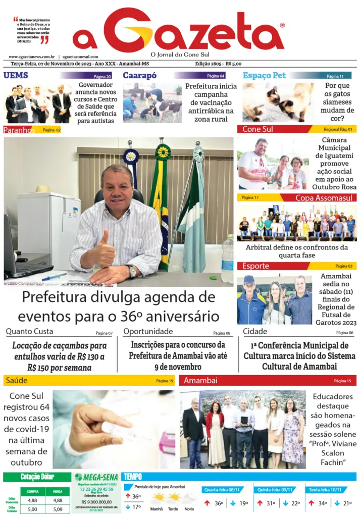 Jornal A Gazeta - Edição de 07 de novembro de 2023