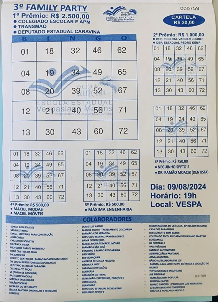 3ª Festa da família da Escola Estadual Vespasiano Martins acontece no dia 09 de agosto 3ª Festa da família da Escola Estadual Vespasiano Martins acontece no dia 09 de agosto