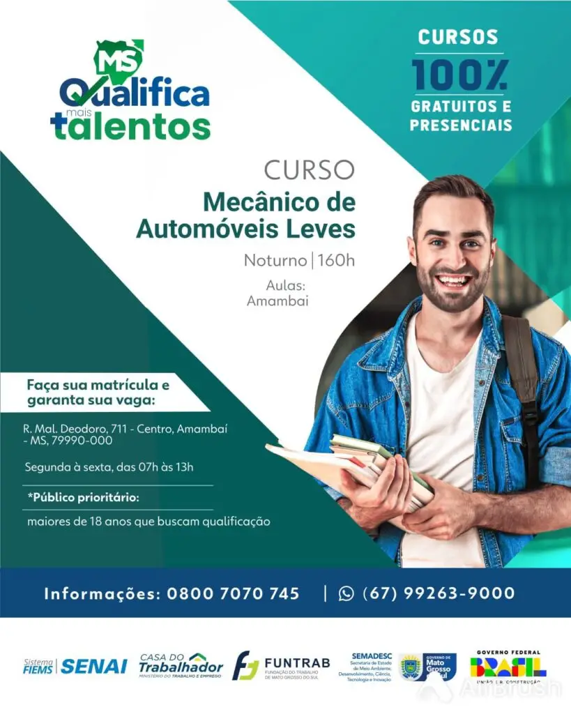 Amambai investe em qualificação profissional gratuita para suprir demanda de mão de obra Amambai investe em qualificação profissional gratuita para suprir demanda de mão de obra
