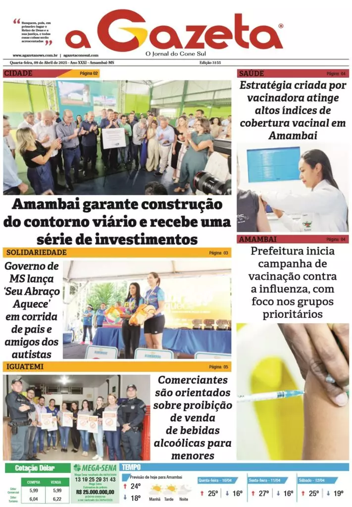 Jornal A Gazeta – Edição de 09 de abril de 2025
