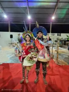 Katiely e Iarle são eleitos Miss e Mister Aldeia Amambai 2025