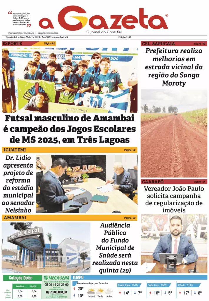 Jornal A Gazeta – Edição de 28 de maio de 2025