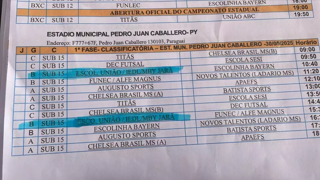Amambai retorna à Federação Sul-Mato-Grossense de Futsal na categoria Sub-15 Amambai retorna à Federação Sul-Mato-Grossense de Futsal na categoria Sub-15