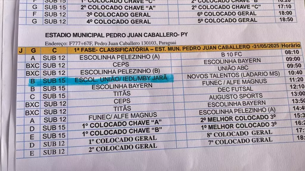 Amambai retorna à Federação Sul-Mato-Grossense de Futsal na categoria Sub-15 Amambai retorna à Federação Sul-Mato-Grossense de Futsal na categoria Sub-15