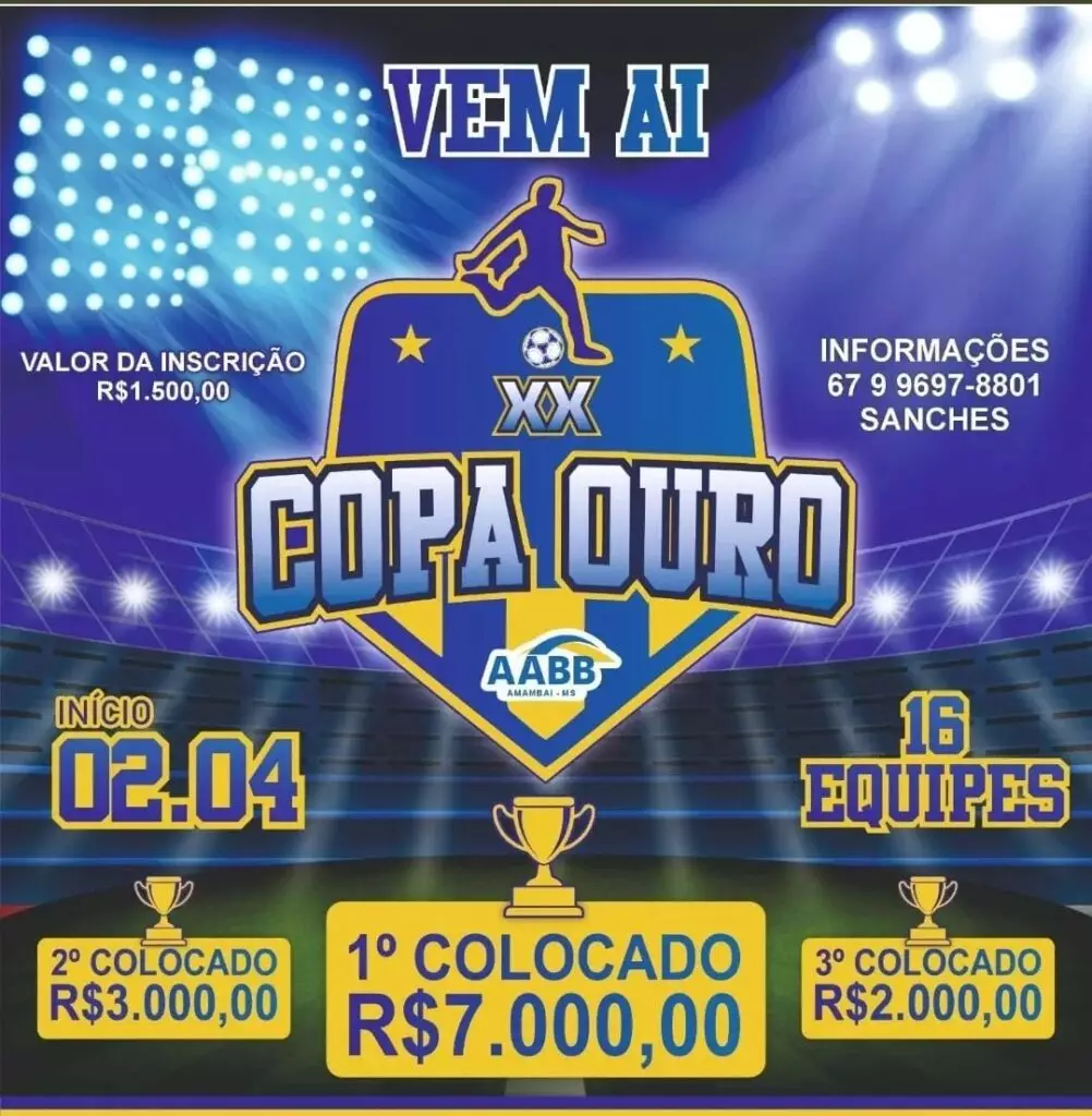 Copa Ouro AABB de Futebol Suíço define campeões de 2025 nesta sexta em Amambai Copa Ouro AABB de Futebol Suíço define campeões de 2025 nesta sexta em Amambai