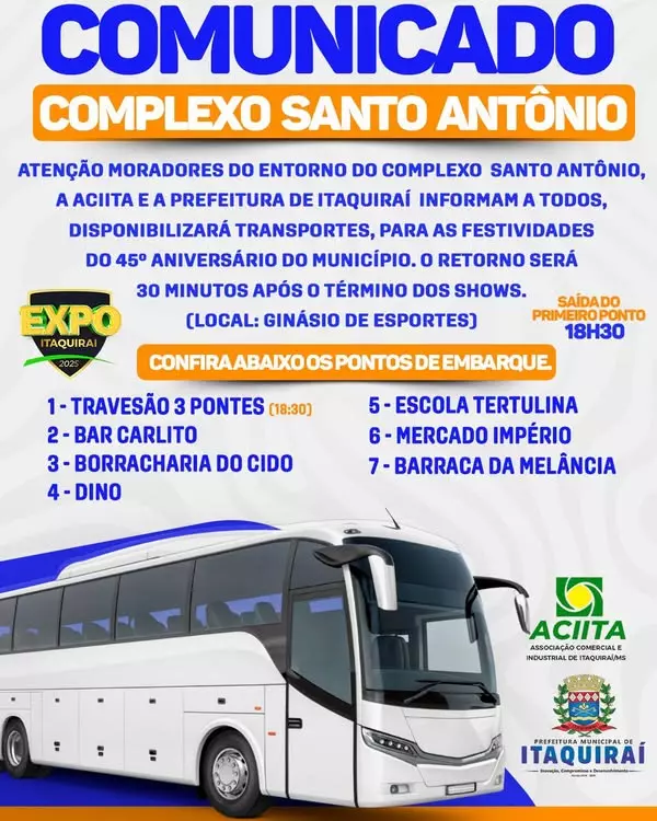 ExpoItaquiraí 2025 celebra os 45 anos do município a partir deste sábado (10) ExpoItaquiraí 2025 celebra os 45 anos do município a partir deste sábado (10)