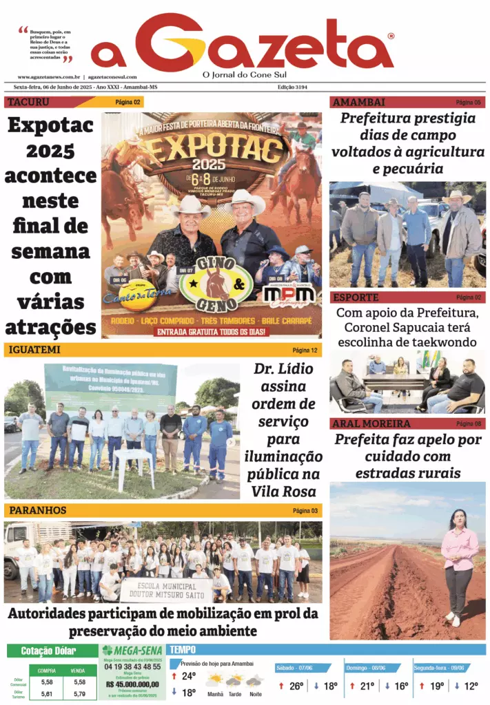 Jornal A Gazeta – Edição de 06 de junho de 2025