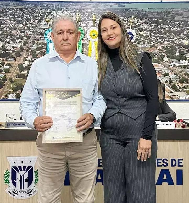 Por indicação de Lígia Borges, criadores do Intervilas de Suíço são homenageados pela Câmara em Amambai Por indicação de Lígia Borges, criadores do Intervilas de Suíço são homenageados pela Câmara em Amambai
