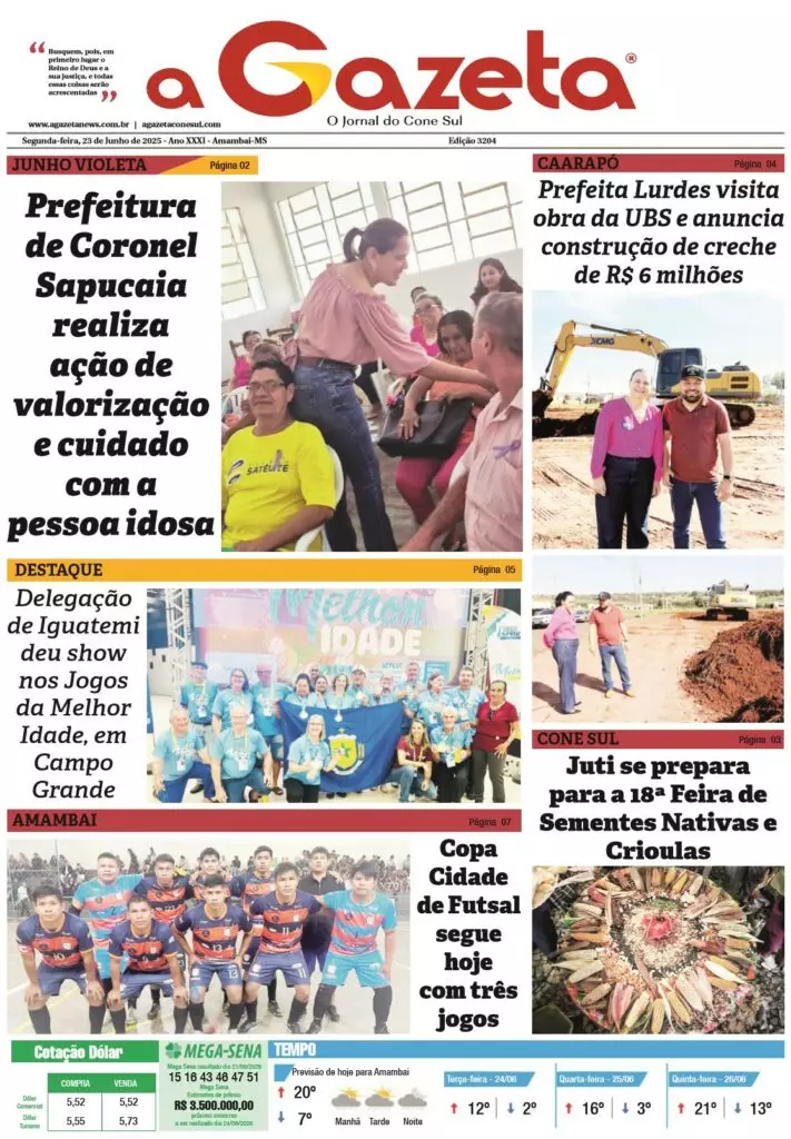 Jornal A Gazeta – Edição de 23 de junho de 2025