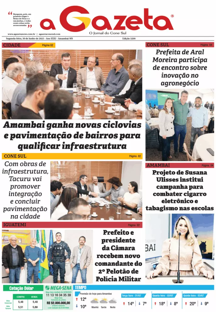 Jornal A Gazeta – Edição de 30 de junho de 2025