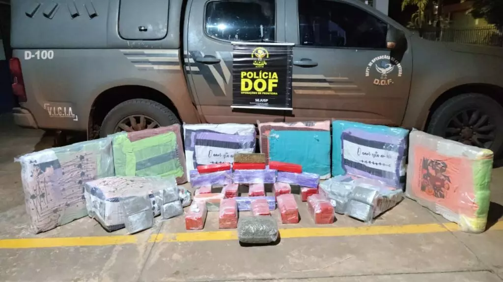 DOF apreende mais de 260 quilos de drogas em Amambai que seguiam para São Paulo