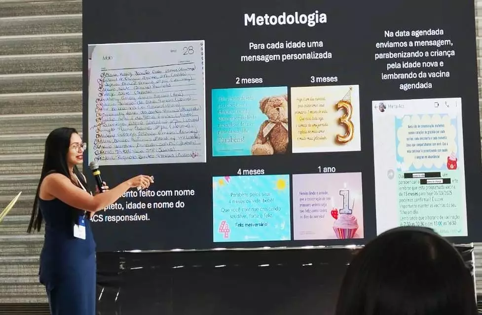 Iniciativa de vacinadora de Amambai foi destaque em evento nacional em Minas Gerais Iniciativa de vacinadora de Amambai foi destaque em evento nacional em Minas Gerais