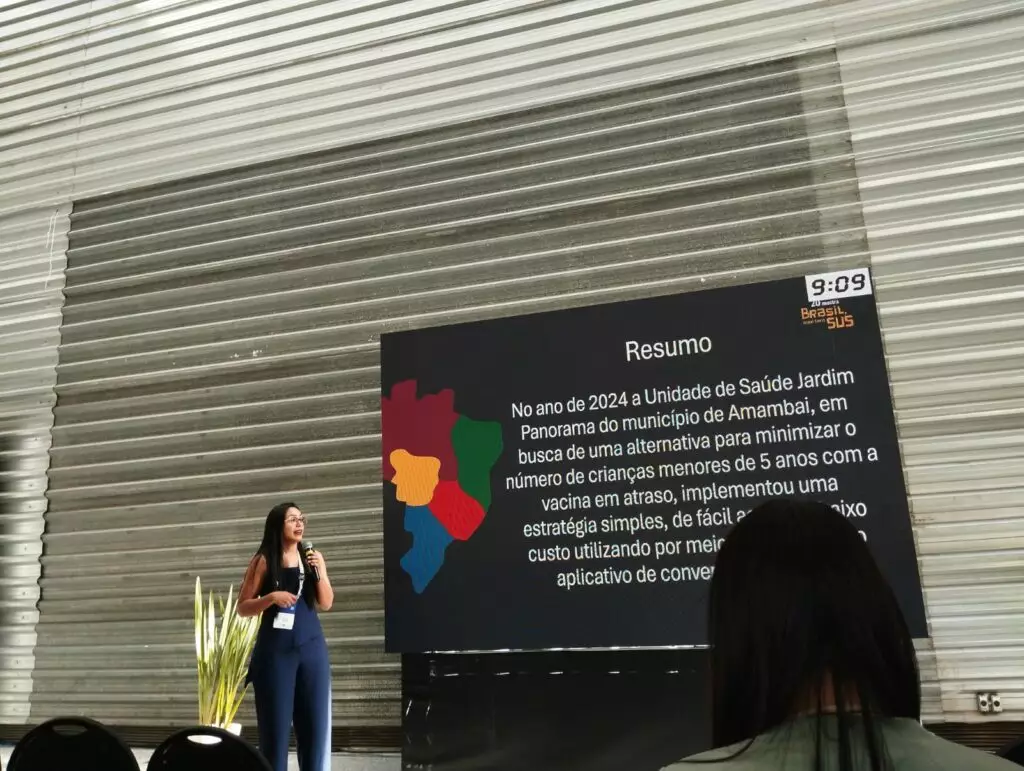 Iniciativa de vacinadora de Amambai foi destaque em evento nacional em Minas Gerais Iniciativa de vacinadora de Amambai foi destaque em evento nacional em Minas Gerais