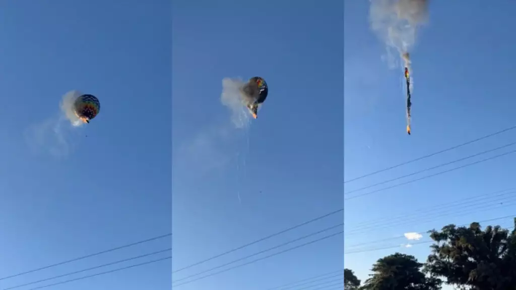 Queda de balão em Praia Grande: novas imagens mostram desespero durante acidente Queda de balão em Praia Grande: novas imagens mostram desespero durante acidente