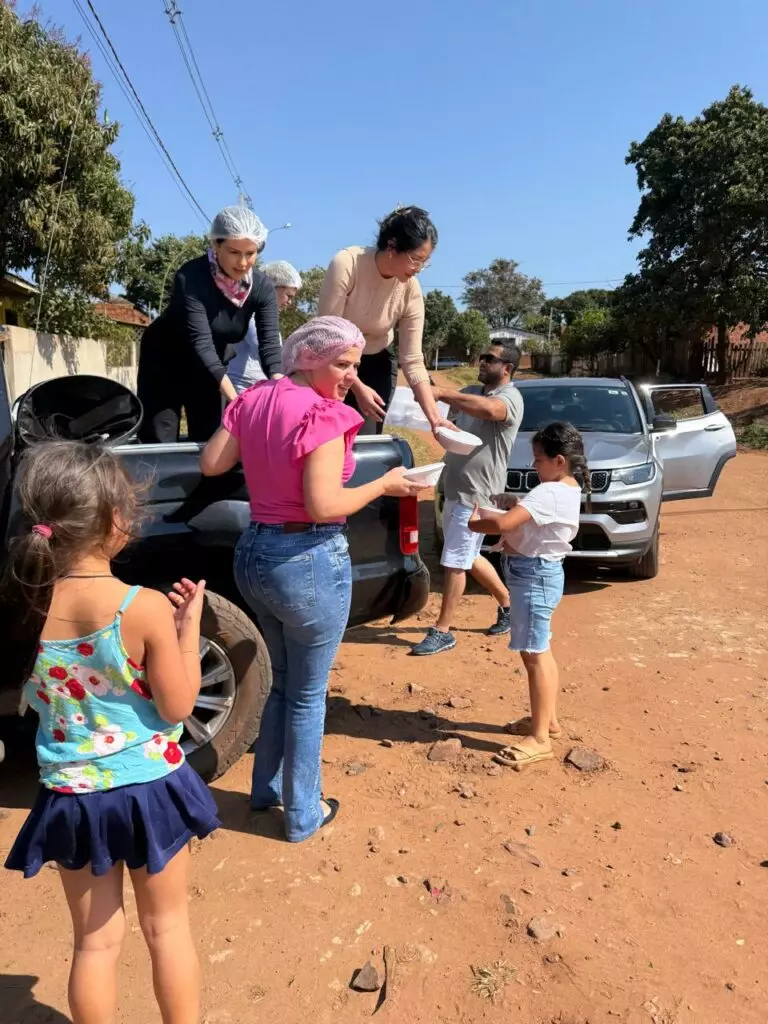 Ação solidária leva refeições e apoio a famílias de Coronel Sapucaia