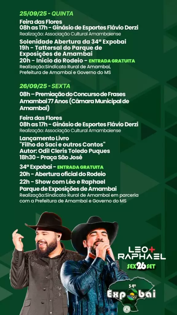 Prefeitura de Amambai divulga calendário especial em comemoração aos 77 anos do município Prefeitura de Amambai divulga calendário especial em comemoração aos 77 anos do município
