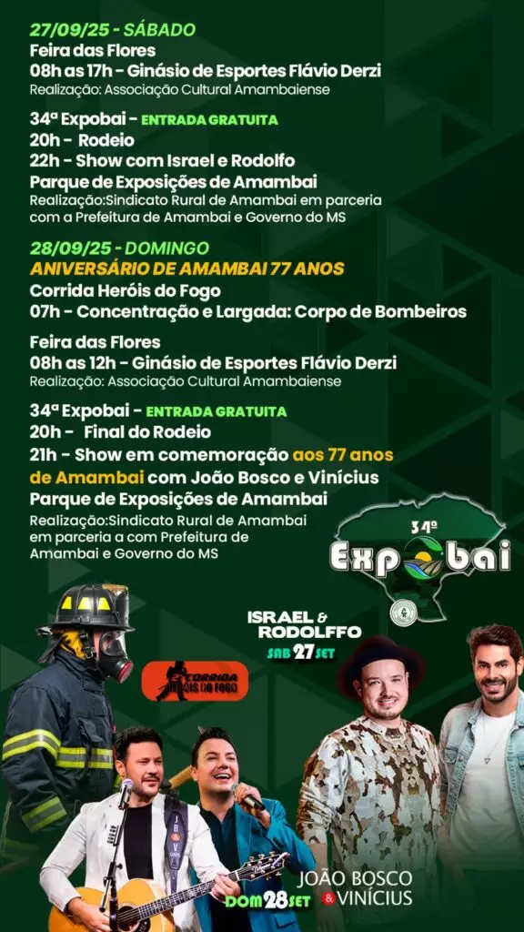 Prefeitura de Amambai divulga calendário especial em comemoração aos 77 anos do município Prefeitura de Amambai divulga calendário especial em comemoração aos 77 anos do município