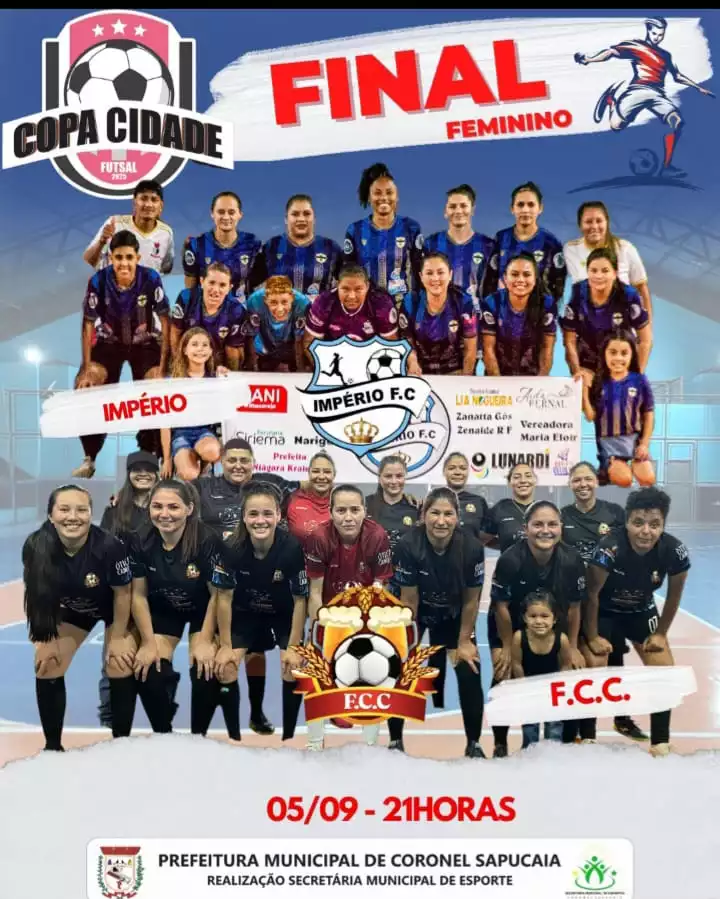 Copa Cidade de Futsal define os campeões de 2025 nesta sexta em Coronel Sapucaia Copa Cidade de Futsal define os campeões de 2025 nesta sexta em Coronel Sapucaia