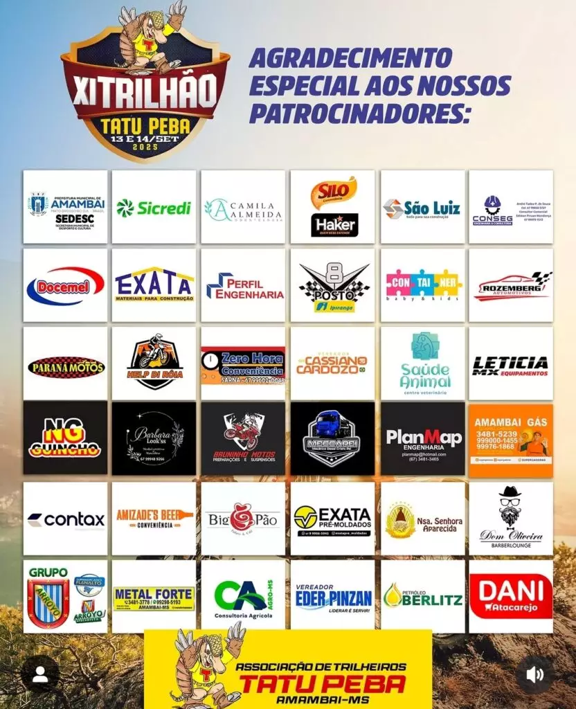 Trilhão Tatu Peba, um dos principais eventos de aventura sobre duas rodas de MS, movimenta Amambai neste final de semana
