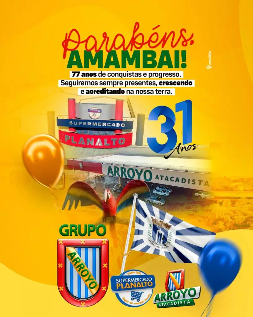 Supermercado Planalto comemora 31 anos de história junto com os 77 anos de Amambai Supermercado Planalto comemora 31 anos de história junto com os 77 anos de Amambai