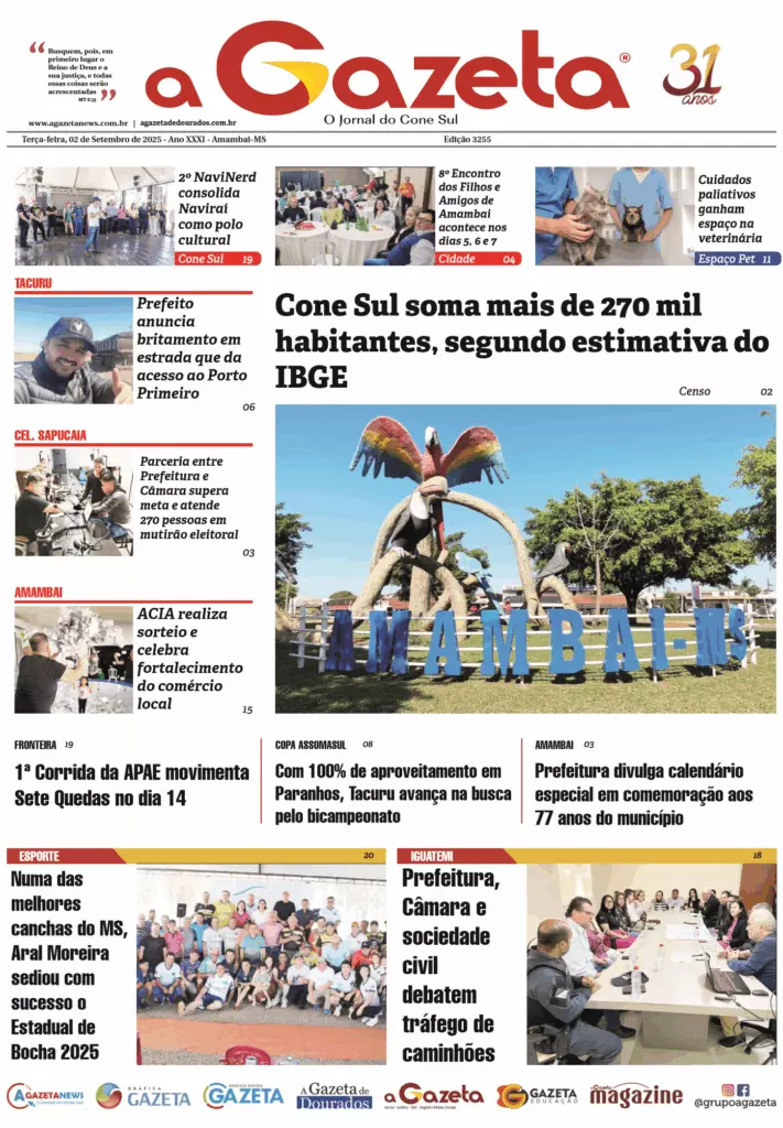 Jornal A Gazeta – Edição de 02 de setembro de 2025