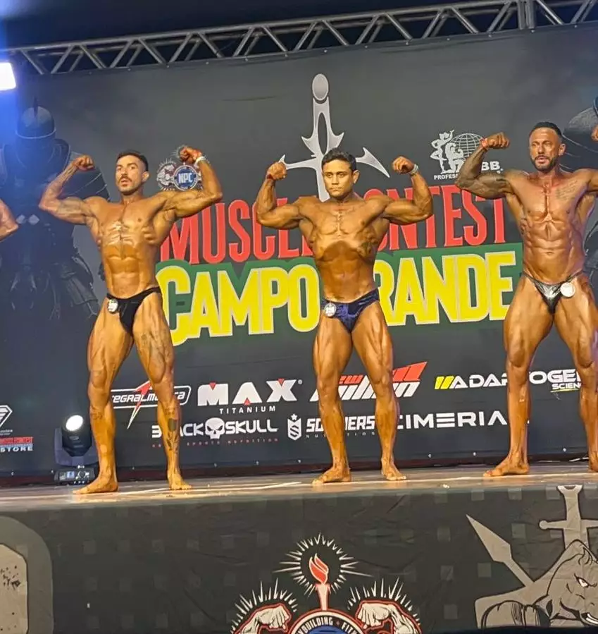 Amambaiense é 2º colocado em campeonato de fisiculturismo em Campo Grande