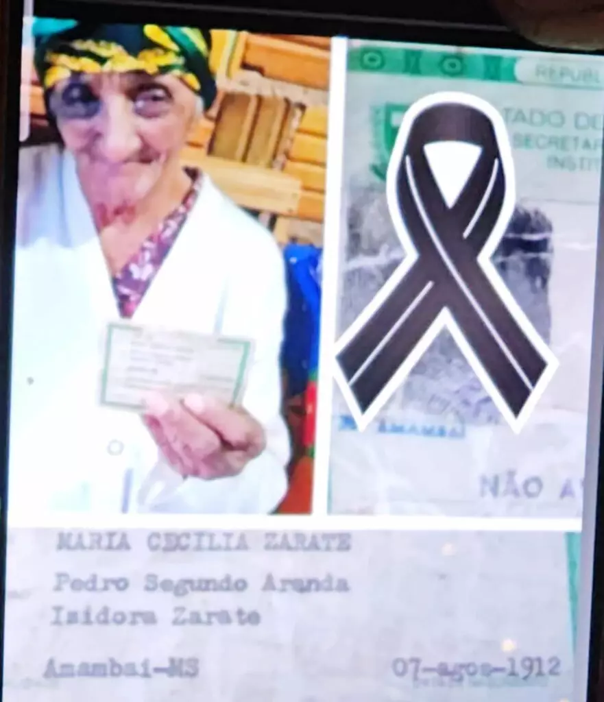 Morre em Coronel Sapucaia mulher de 113 anos Morre em Coronel Sapucaia mulher de 113 anos