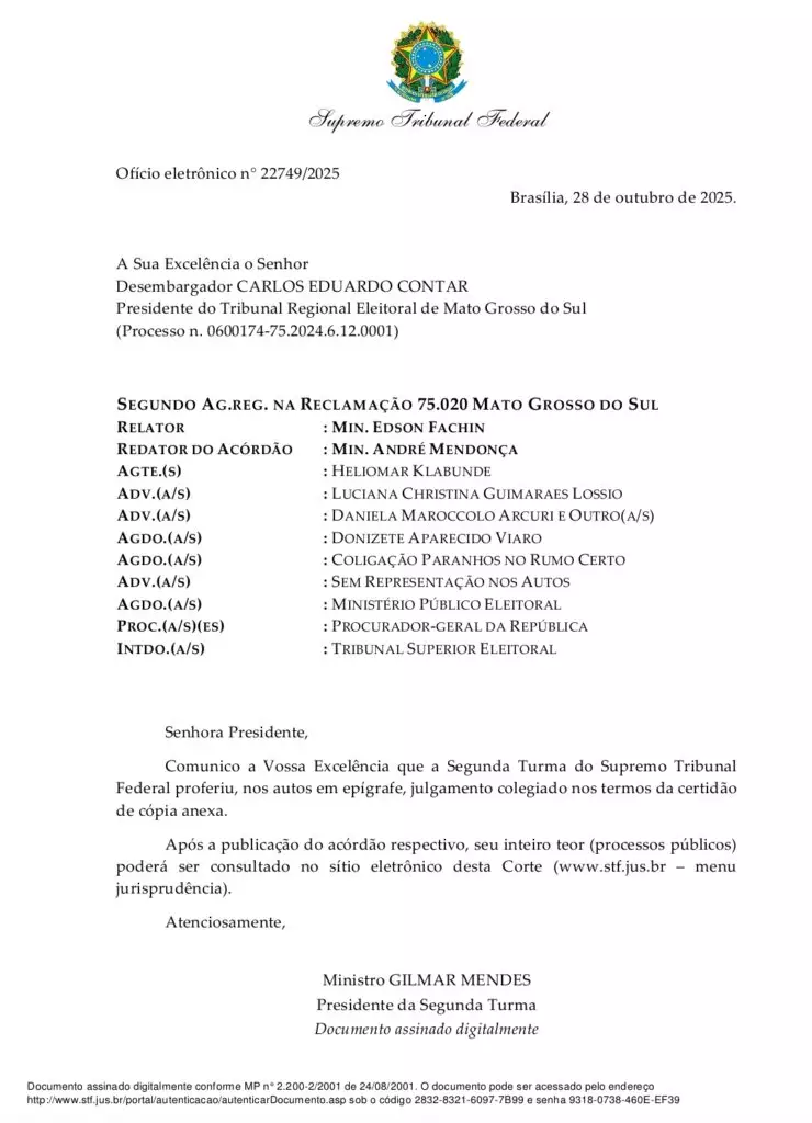 Heliomar Klabunde deverá tomar posse como prefeito de Paranhos nos próximos dias