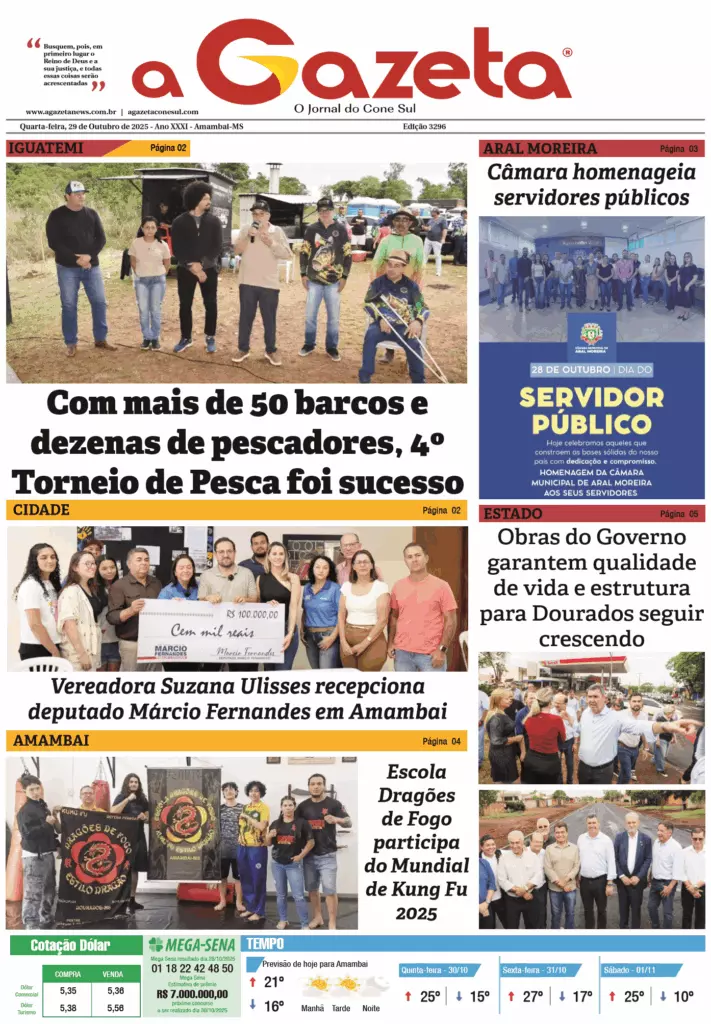 Jornal A Gazeta – Edição de 29 de outubro de 2025