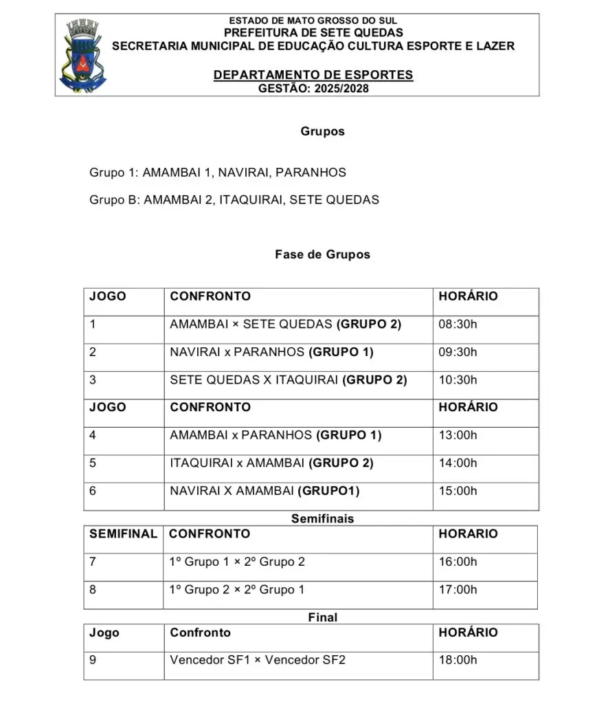 Regionais de vôlei sub-17 e futevôlei movimentam Sete Quedas neste final de semana