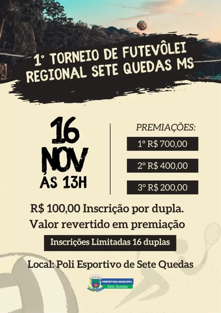 Regionais de vôlei sub-17 e futevôlei movimentam Sete Quedas neste final de semana