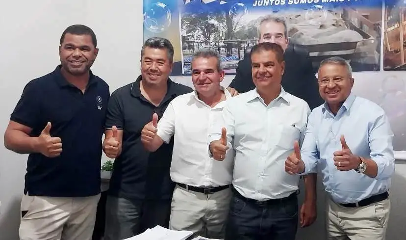 Darci recebe senador Nelsinho Trad e destaca a força do PSD em Amambai Darci recebe senador Nelsinho Trad e destaca a força do PSD em Amambai