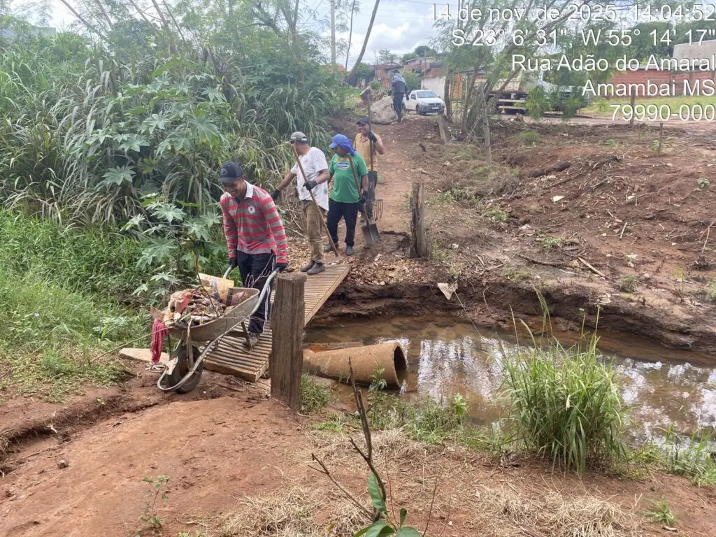 Prefeitura de Amambai realiza ação conjunta para interromper acesso irregular e limpar margens do Córrego Areião Prefeitura de Amambai realiza ação conjunta para interromper acesso irregular e limpar margens do Córrego Areião