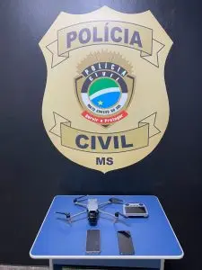 Polícia Civil apreende drone utilizado para monitorar forças policiais e transporte de produtos ilícitos em Mundo Novo