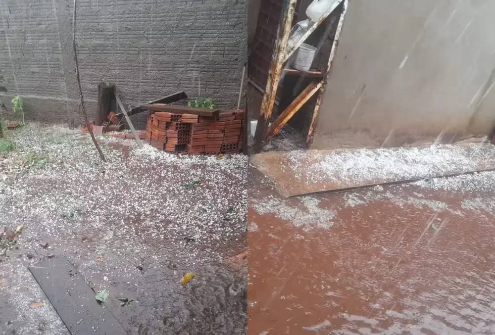 Granizo atinge Amambai no domingo, mas cidade não registra danos; veja como fica o tempo hoje em MS